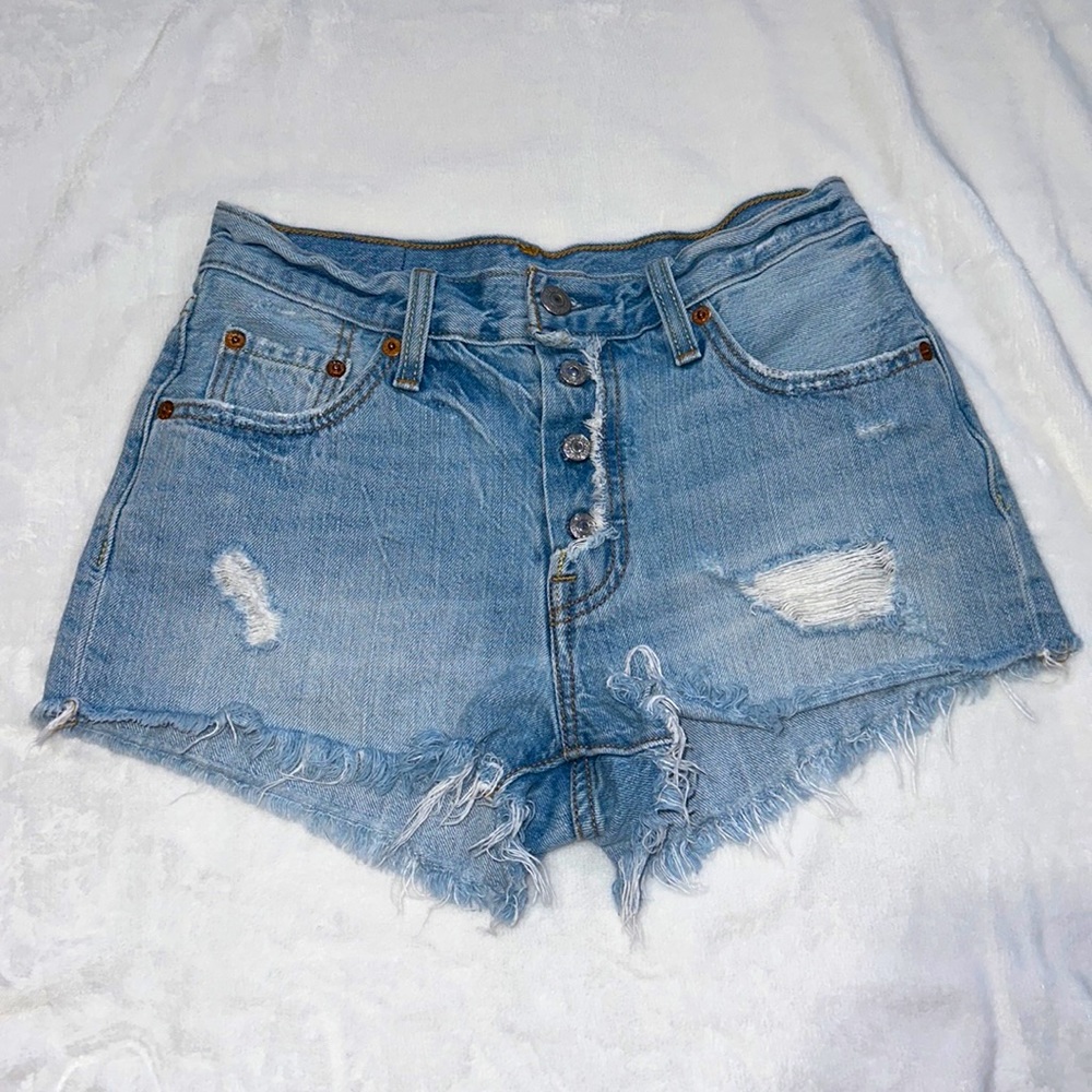Levi’s 501 blue jean shorts